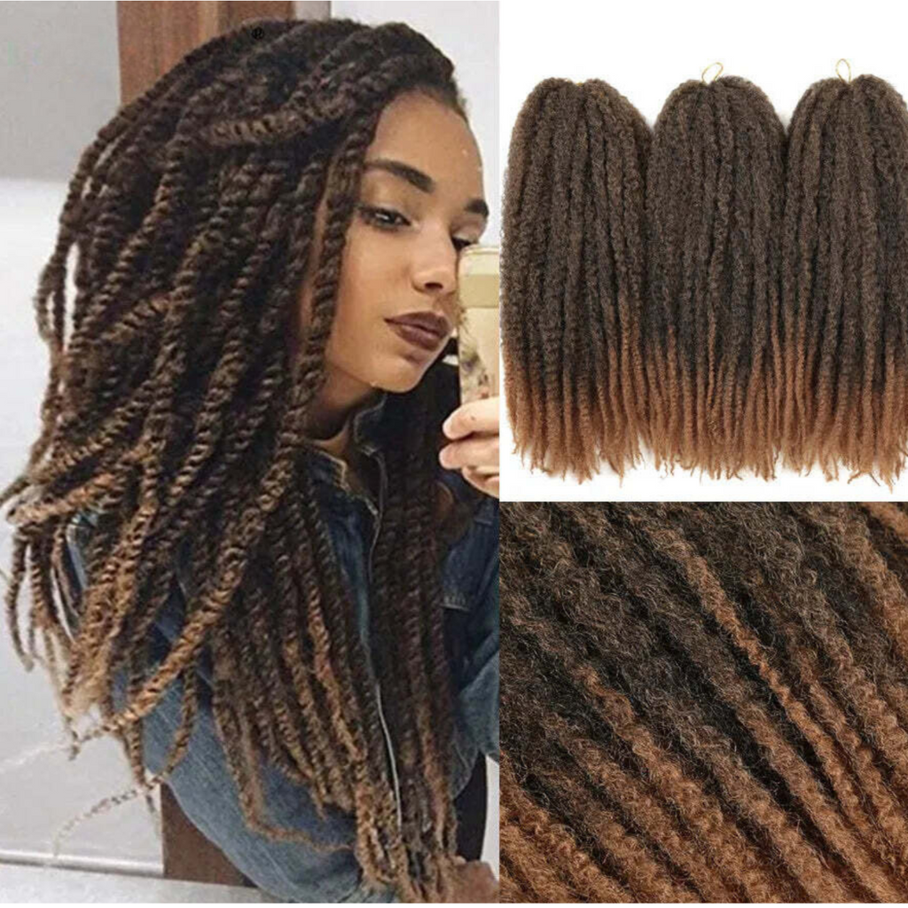 Twist & Shout 18" Afro Kinky Marley Braiding Hair – Bold & Bouncy Extensions - Glamorize Hair & Beauty 