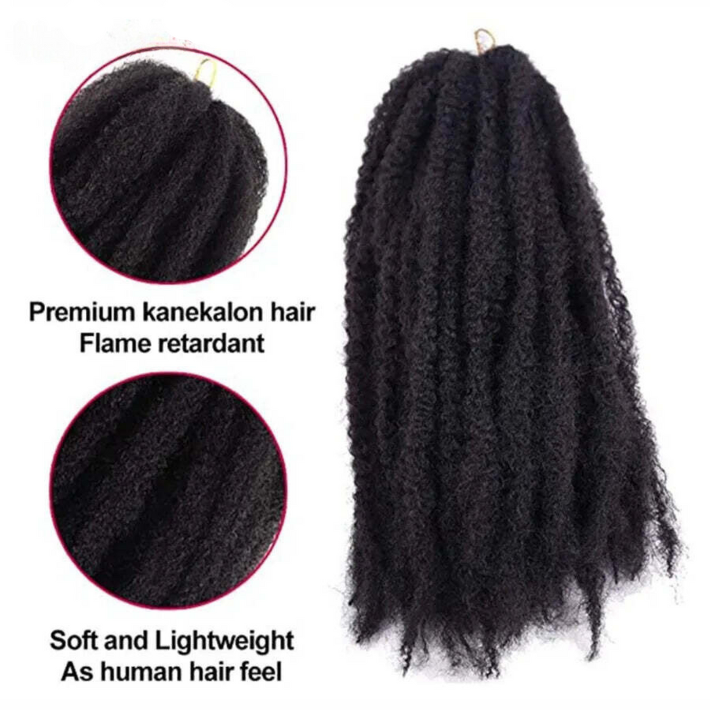 Twist & Shout 18" Afro Kinky Marley Braiding Hair – Bold & Bouncy Extensions - Glamorize Hair & Beauty 