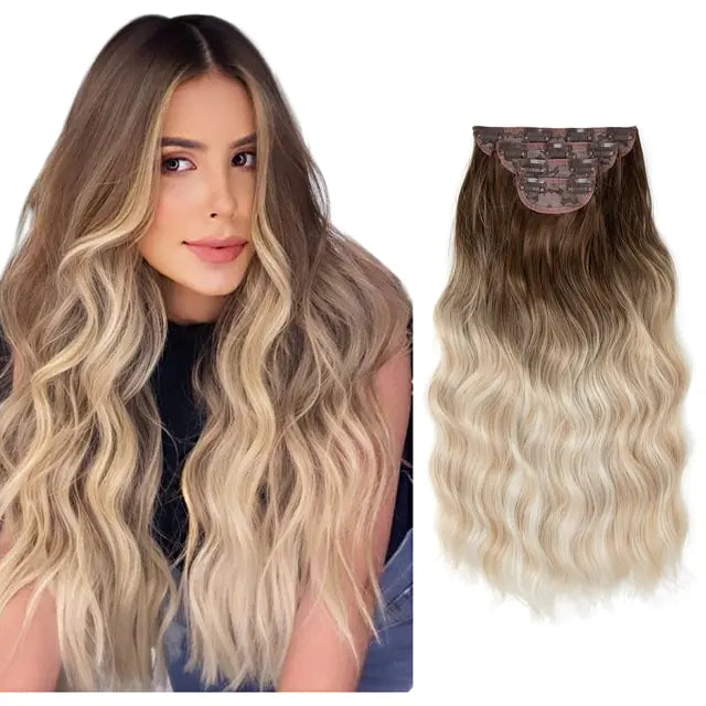 WaveGlam Long Wavy Clip-In Hair Extensions - Glamorize Hair & Beauty 