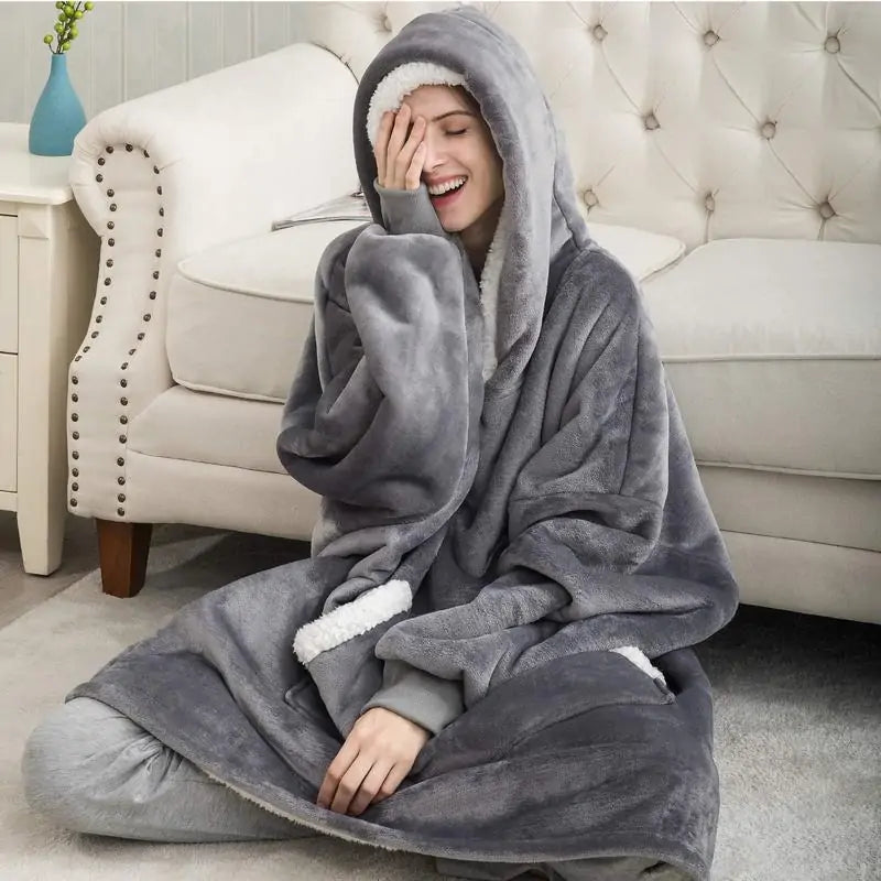 CozyWrap Sleeved Blanket Robe - Glamorize Hair & Beauty 