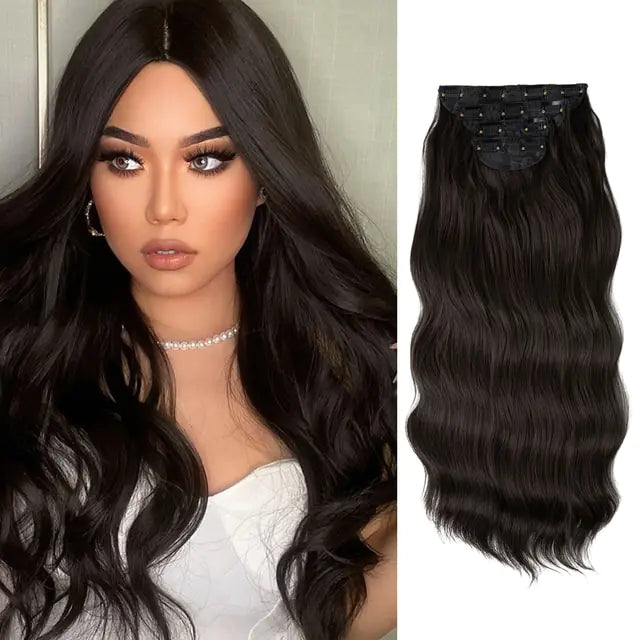 WaveGlam Long Wavy Clip-In Hair Extensions - Glamorize Hair & Beauty 