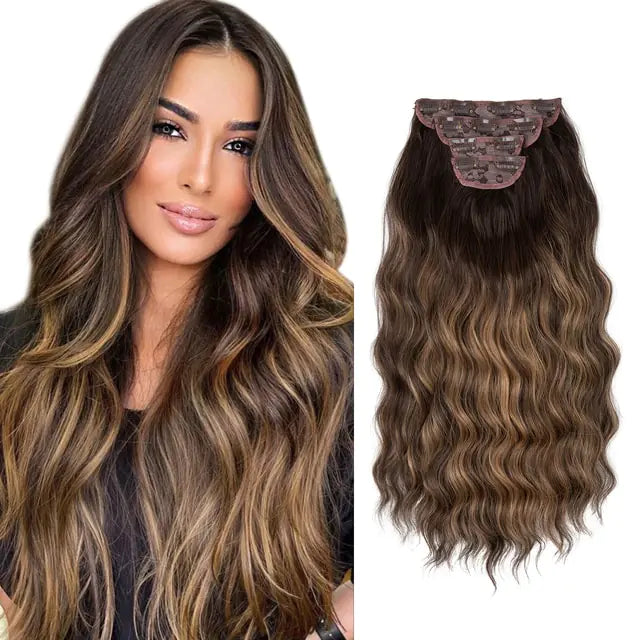 WaveGlam Long Wavy Clip-In Hair Extensions - Glamorize Hair & Beauty 