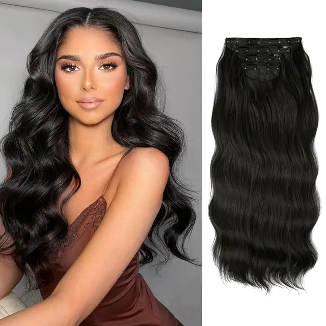 WaveGlam Long Wavy Clip-In Hair Extensions - Glamorize Hair & Beauty 