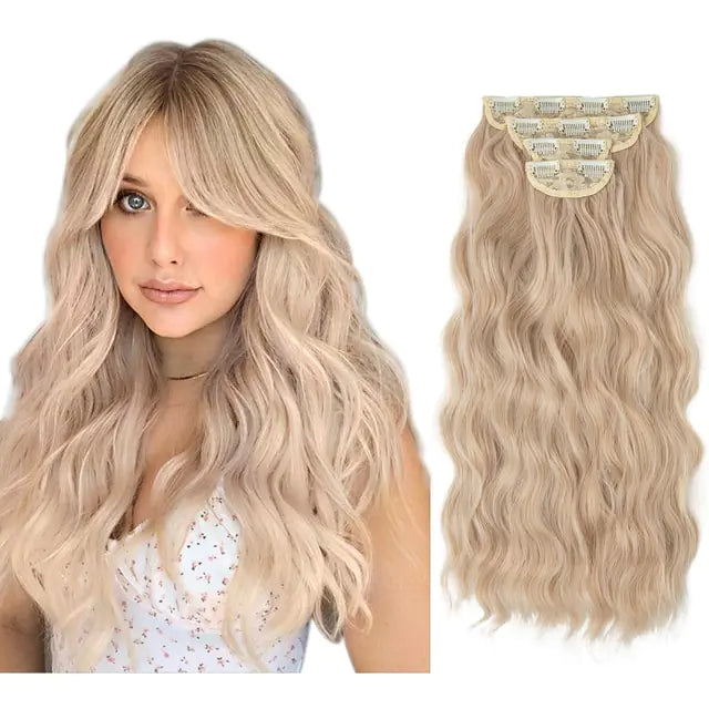 WaveGlam Long Wavy Clip-In Hair Extensions - Glamorize Hair & Beauty 